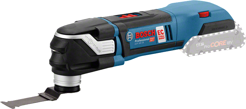 Perkakas multiguna nirkabel Bosch GOP 18V-28 dengan StarlockPlus.