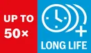 Umur pakai 50x lebih panjang.