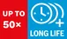Umur pakai lebih lama hingga 50x.