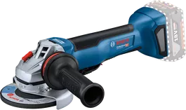 Penggiling sudut nirkabel Bosch GWS 18V-10 dengan pegangan samping.