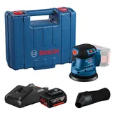 Kit pengamplas orbit acak Bosch GEX 185-LI dengan bantalan 125mm.