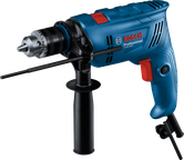 Bor benturan Bosch GSB 600 dengan pegangan samping.