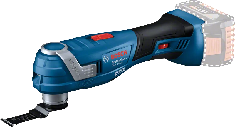 Bosch GOP 18V-185 LI alat serbaguna tanpa kabel untuk penggunaan profesional.