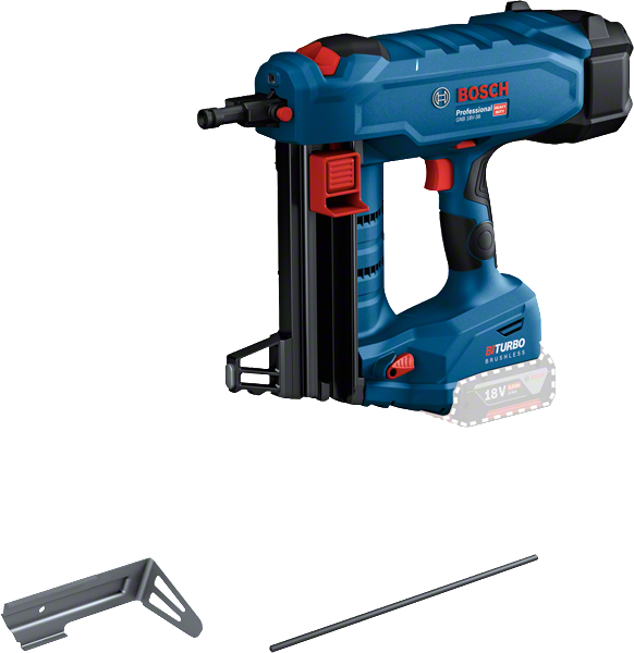 Paku tanpa kabel Bosch GNB 18V-38 dengan motor tanpa sikat.