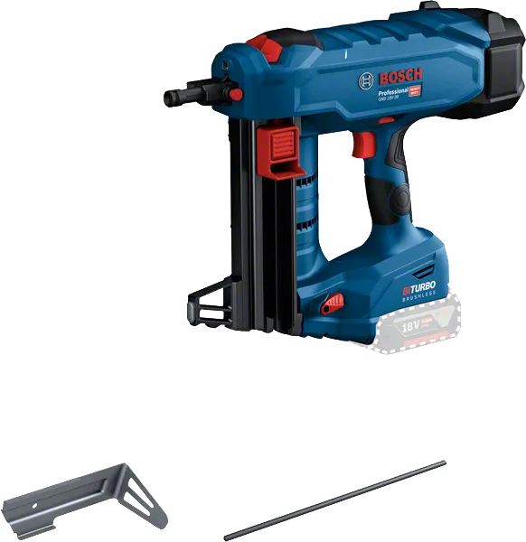 Paku tanpa kabel Bosch GNB 18V-38 dengan motor tanpa sikat.