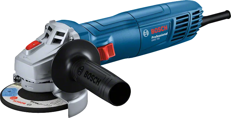 Penggiling sudut Bosch GWS 700 dengan pegangan samping.