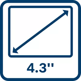 Ukuran display 4,3"