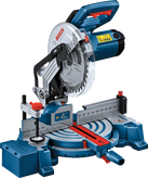 Gergaji mitra Bosch GCM 254 dengan skala pemotongan presisi.