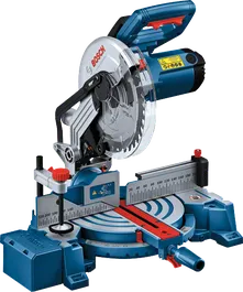 Gergaji mitra Bosch GCM 254 dengan skala pemotongan presisi.