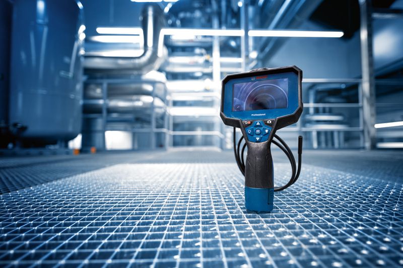 Perangkat kamera inspeksi industri.