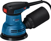 Mesin pengamplas orbit acak Bosch GEX 125 dengan pengumpul debu.