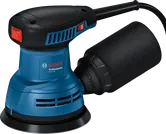 Mesin pengamplas orbit acak Bosch GEX 125 dengan pengumpul debu.
