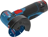 Penggiling sudut Bosch GWS 12V-76 dengan roda multi karbida.