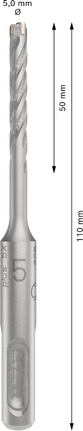 Mata Bor Hammer PRO SDS plus-5X, 5 x 50 x 110 mm Mata Bor Hammer PRO SDS plus-5X, 5 x 50 x 110 mm