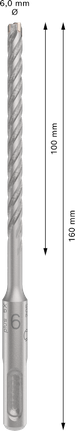 Mata Bor Hammer PRO SDS plus-5X, 6 x 100 x 160 mm Mata Bor Hammer PRO SDS plus-5X, 6 x 100 x 160 mm