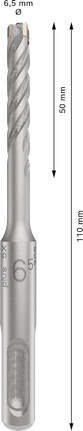 Mata Bor Hammer PRO SDS plus-5X, 6,5 x 50 x 110 mm Mata Bor Hammer PRO SDS plus-5X, 6,5 x 50 x 110 mm