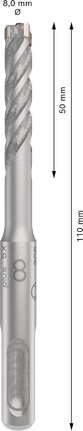 Mata Bor Hammer PRO SDS plus-5X, 8 x 50 x 110 mm Mata Bor Hammer PRO SDS plus-5X, 8 x 50 x 110 mm