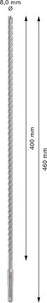Mata Bor Hammer PRO SDS plus-5X, 8 x 400 x 460 mm Mata Bor Hammer PRO SDS plus-5X, 8 x 400 x 460 mm