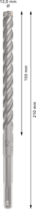 Mata Bor Hammer PRO SDS plus-5X, 12 x 150 x 210 mm Mata Bor Hammer PRO SDS plus-5X, 12 x 150 x 210 mm