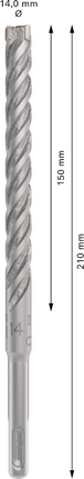 Mata Bor Hammer PRO SDS plus-5X, 14 x 150 x 210 mm Mata Bor Hammer PRO SDS plus-5X, 14 x 150 x 210 mm