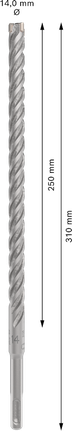 Mata Bor Hammer PRO SDS plus-5X, 14 x 250 x 310 mm Mata Bor Hammer PRO SDS plus-5X, 14 x 250 x 310 mm