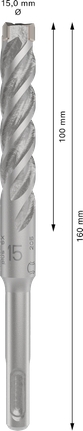 Mata Bor Hammer PRO SDS plus-5X, 15 x 100 x 160 mm Mata Bor Hammer PRO SDS plus-5X, 15 x 100 x 160 mm