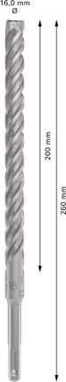 Mata Bor Hammer PRO SDS plus-5X, 16 x 200 x 260 mm Mata Bor Hammer PRO SDS plus-5X, 16 x 200 x 260 mm
