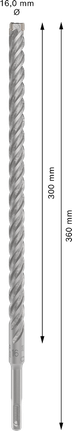 Mata Bor Hammer PRO SDS plus-5X, 16 x 300 x 360 mm Mata Bor Hammer PRO SDS plus-5X, 16 x 300 x 360 mm
