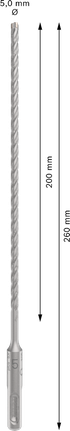 Mata Bor Hammer PRO SDS plus-5X, 5 x 200 x 260 mm Mata Bor Hammer PRO SDS plus-5X, 5 x 200 x 260 mm