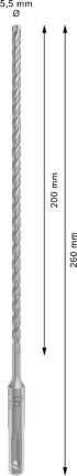 Mata Bor Hammer PRO SDS plus-5X, 5,5 x 200 x 260 mm Mata Bor Hammer PRO SDS plus-5X, 5,5 x 200 x 260 mm