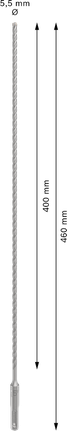 Mata Bor Hammer PRO SDS plus-5X, 5,5 x 400 x 460 mm Mata Bor Hammer PRO SDS plus-5X, 5,5 x 400 x 460 mm