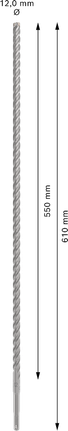 Mata Bor Hammer PRO SDS plus-5X, 12 x 550 x 610 mm Mata Bor Hammer PRO SDS plus-5X, 12 x 550 x 610 mm