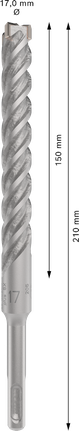 Mata Bor Hammer PRO SDS plus-5X, 17 x 150 x 210 mm Mata Bor Hammer PRO SDS plus-5X, 17 x 150 x 210 mm