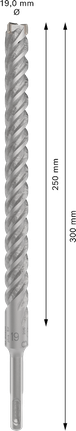 Mata Bor Hammer PRO SDS plus-5X, 19 x 250 x 300 mm Mata Bor Hammer PRO SDS plus-5X, 19 x 250 x 300 mm