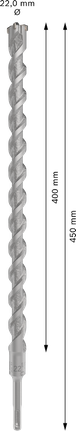 Mata Bor Hammer PRO SDS plus-5X, 22 x 400 x 450 mm Mata Bor Hammer PRO SDS plus-5X, 22 x 400 x 450 mm
