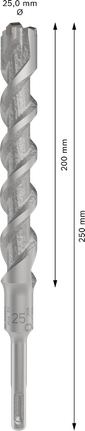 Mata Bor Hammer PRO SDS plus-5X, 25 x 200 x 250 mm Mata Bor Hammer PRO SDS plus-5X, 25 x 200 x 250 mm