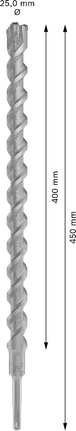 Mata Bor Hammer PRO SDS plus-5X, 25 x 400 x 450 mm Mata Bor Hammer PRO SDS plus-5X, 25 x 400 x 450 mm