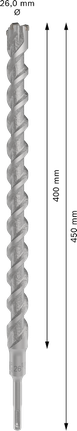 Mata Bor Hammer PRO SDS plus-5X, 26 x 400 x 450 mm Mata Bor Hammer PRO SDS plus-5X, 26 x 400 x 450 mm