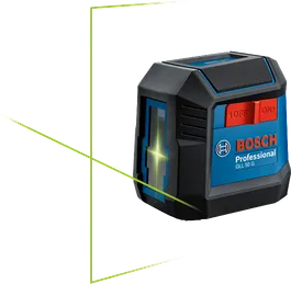 Alat perata laser Bosch GLL 50 G dengan garis hijau.
