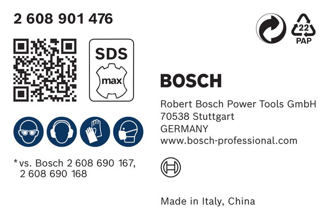 Adaptor pahat runcing Bosch SDS max 400 mm.