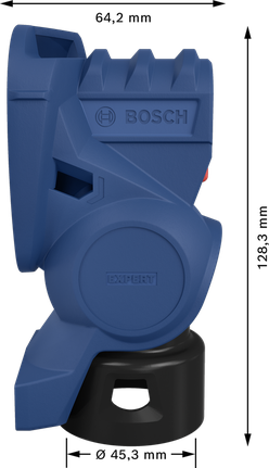 Adaptor Bosch EXPERT SDS Clean untuk pengendalian debu pengeboran.