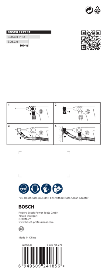 Adaptor EXPERT SDS Clean untuk Pengeboran