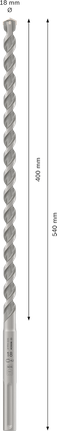 Mata Bor Hammer PRO SDS max-4, 18 x 400 x 540 mm Mata Bor Palu Bosch PRO SDS max-4, diameter 18 mm.