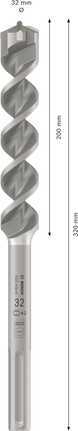 Mata Bor Hammer PRO SDS max-4, 32 x 200 x 320 mm Mata Bor Palu Bosch PRO SDS max-4 32x200x320 mm.