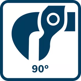 Posisi kepala tang yakni 90° (kunci pipa sudut)
