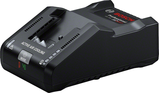 Pengisi daya Bosch GAL 18V-160 dengan pendingin udara aktif.