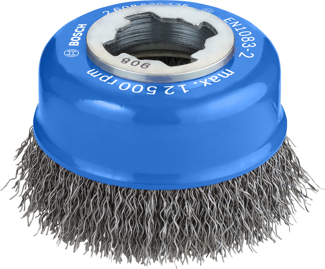 Sikat Bosch PRO Metal clean X-Lock Cup, kawat 75mm.