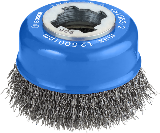 Sikat Bosch PRO Metal clean X-Lock Cup, kawat 75mm.