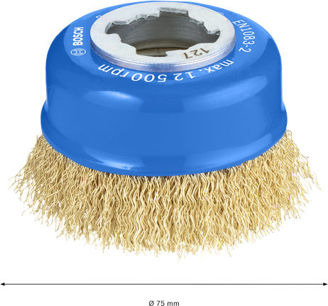 Sikat Gelas Pembersih Logam Bosch PRO 75 mm X-LOCK.