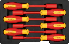 Set kunci soket Bosch VDE isi 6 buah untuk pekerjaan listrik.